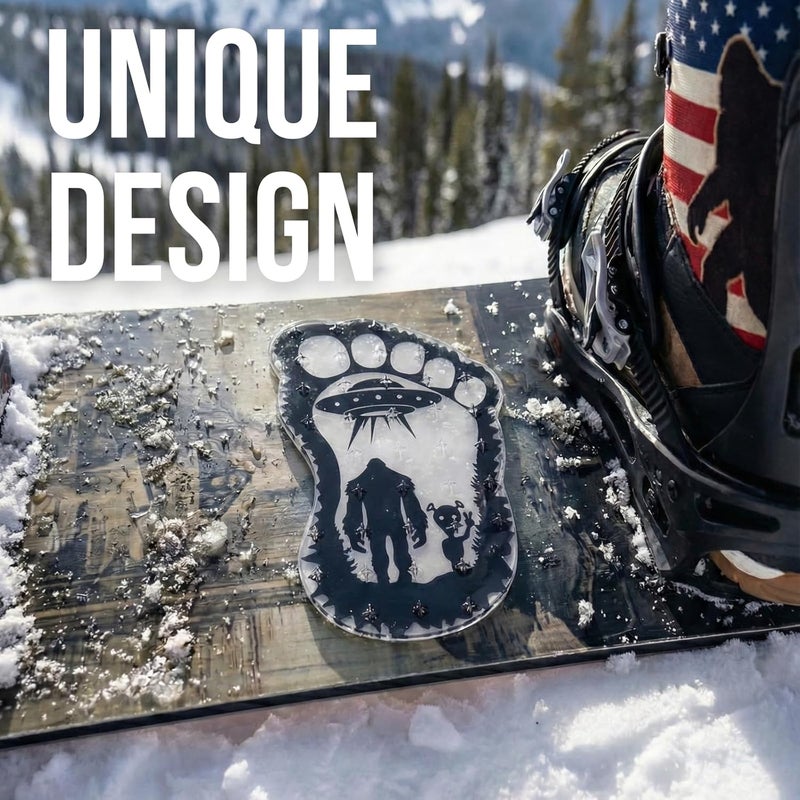 devembr Snowboard Stomp Pad for Bigfoot Lovers, Funny Stomp Pads Snowboarding with 3D Bumps Design, PVC Material - Image 3